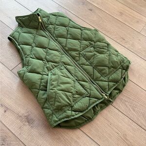 J. Crew Factory Quilted Vest in Green